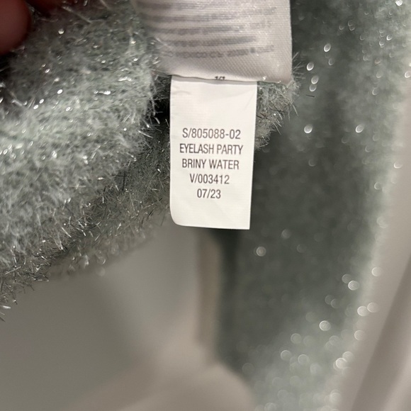 Old Navy Eyelash Party Sweater Size XL Color Briny Water Holiday Christmas Party - Picture 5 of 6